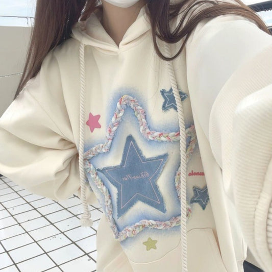 XINGX Embroidered Niche Design Hooded Sweater For Women