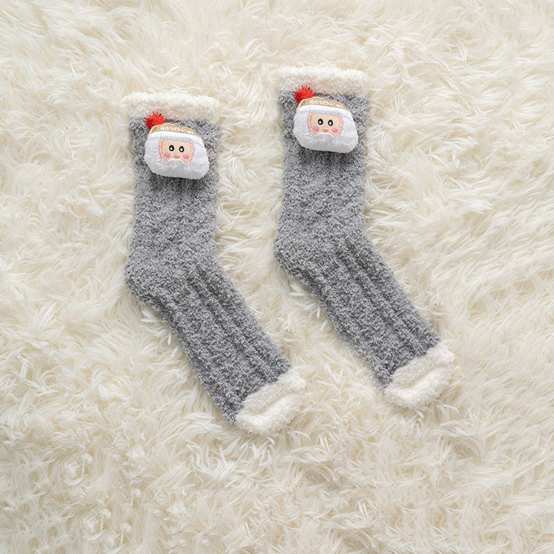 Women's Coral Fleece Thickened Christmas Socks