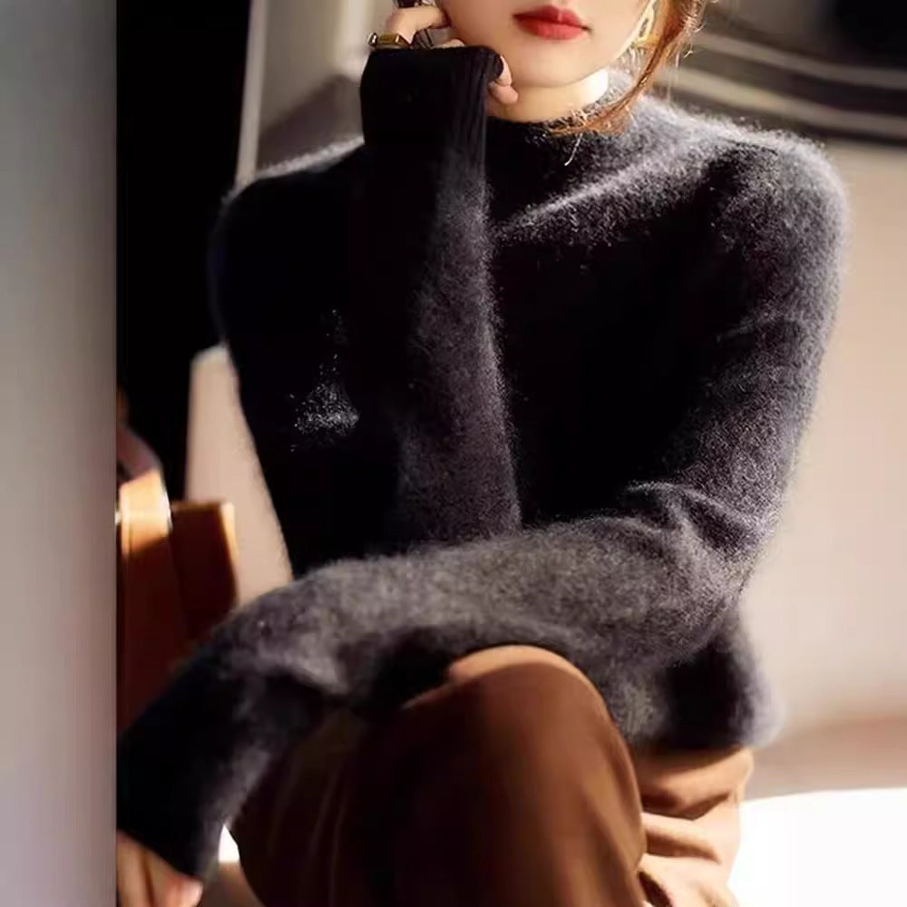 Inner Half-high Collar Long Sleeve Sweater