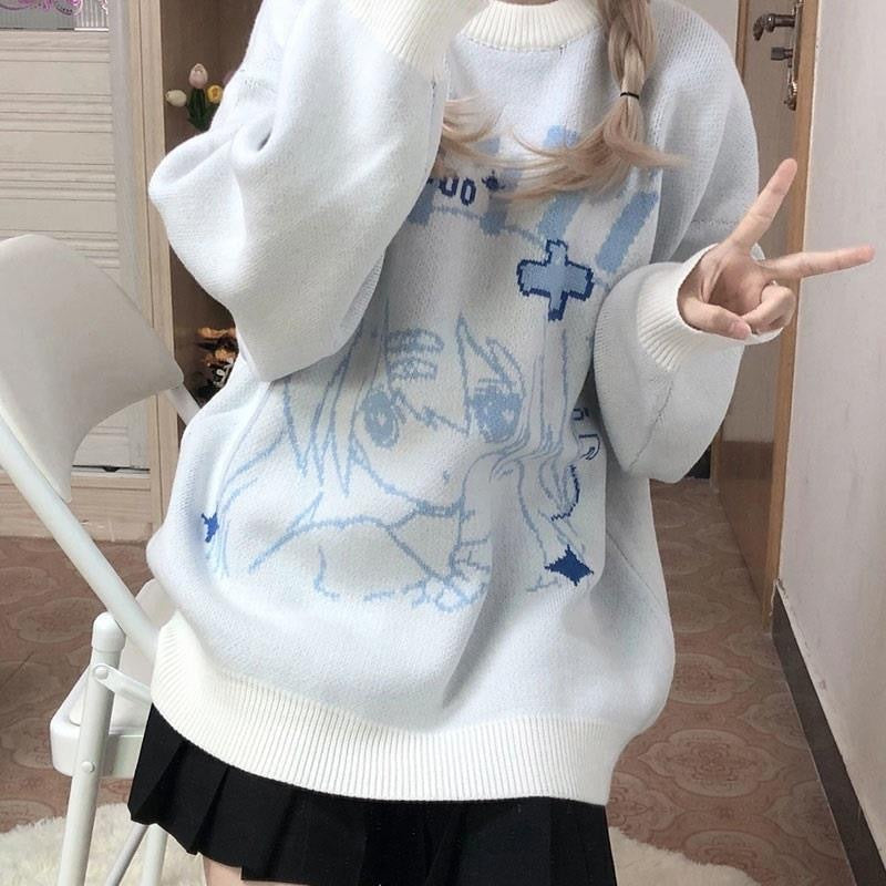 Sweater Women Oversize Tops Long Sleeve Jumper