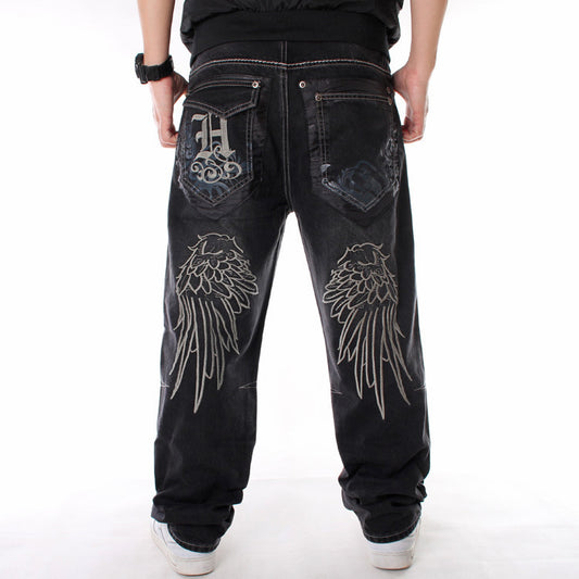 European Hip Hop Street Dance Clothing Washed Loose Skateboard Jeans